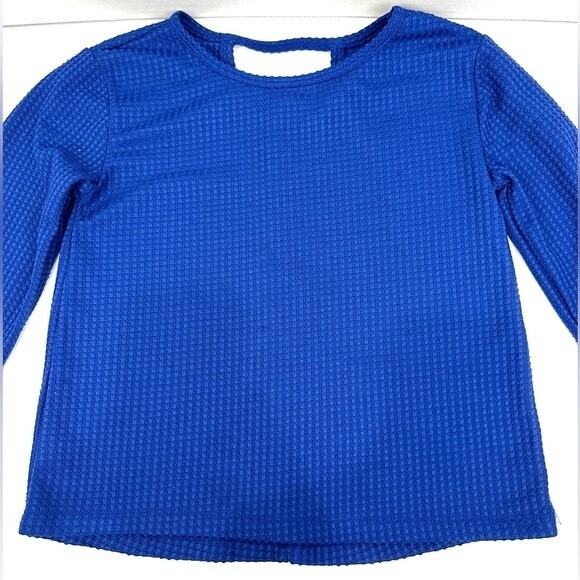 Xersion Girls Blue Athletic Long Sleeve Shirt with thumb holes Sz XS 6/6X - Picture 8 of 10